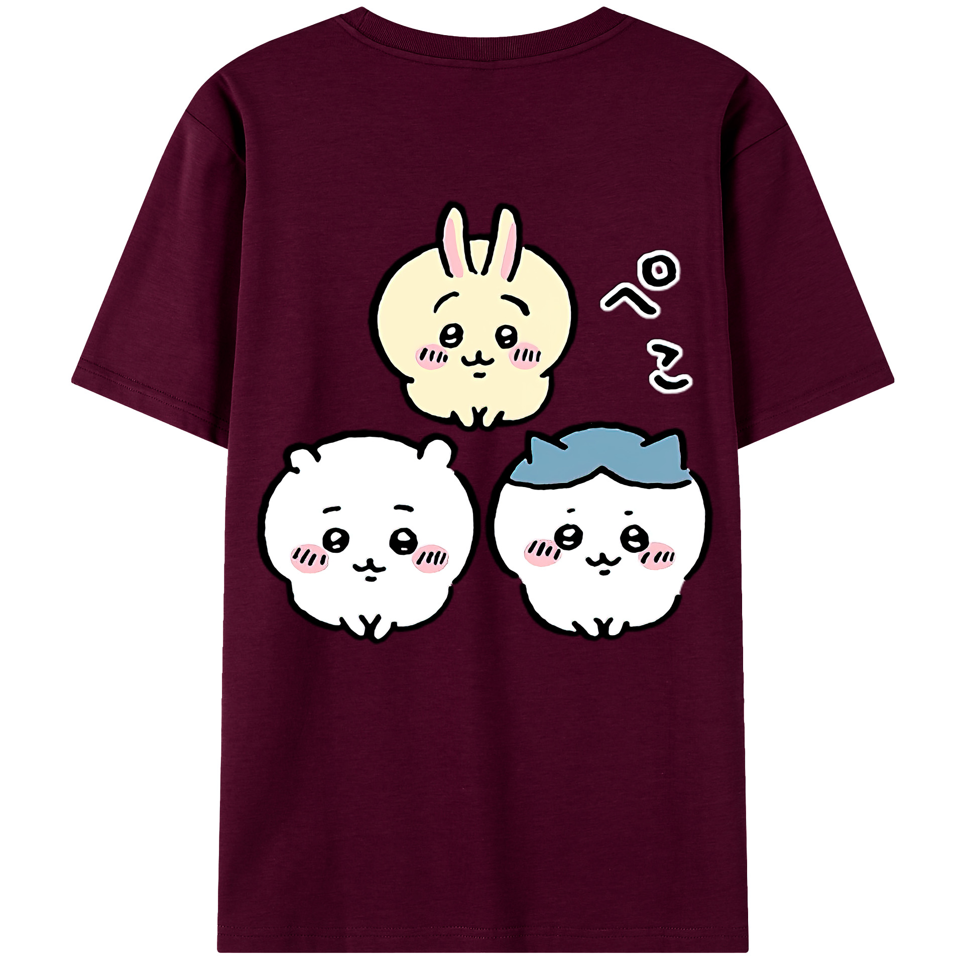 （画像用） ちいかわ うさぎ Chii-kawa usagi レディース半袖Tシャツ(バックプリント)